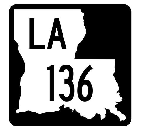 Louisiana State Highway 136 Sticker Decal R5852 Highway Route Sign