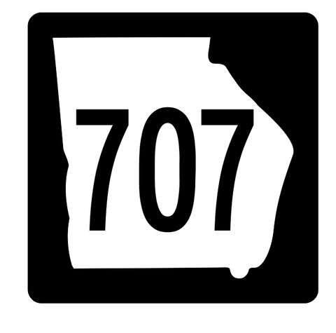 Georgia State Route 707 Sticker R4060 Highway Sign Road Sign Decal