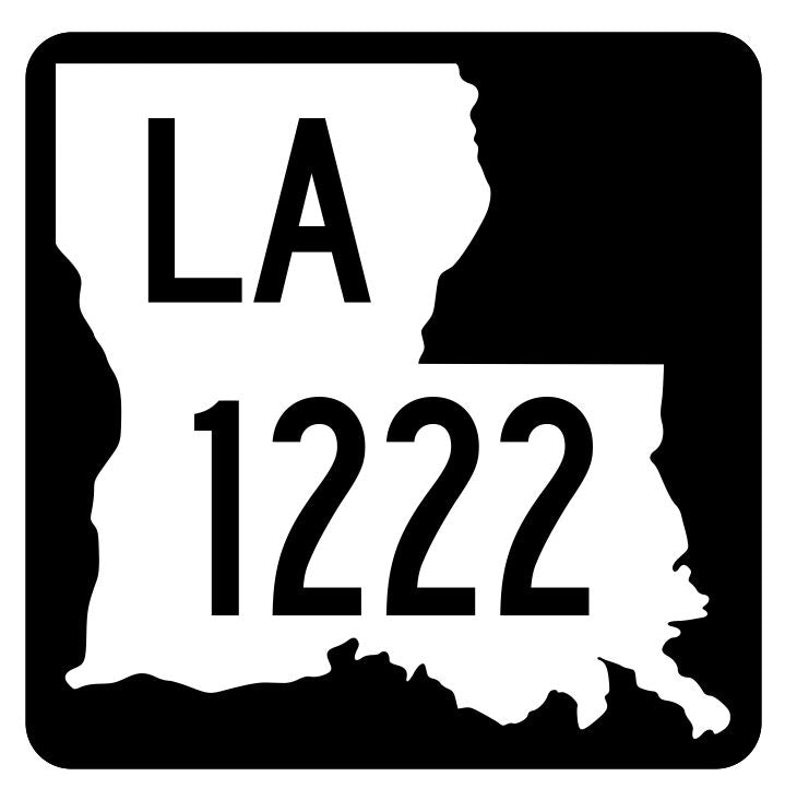 Louisiana State Highway 1222 Sticker Decal R6443 Highway Route Sign