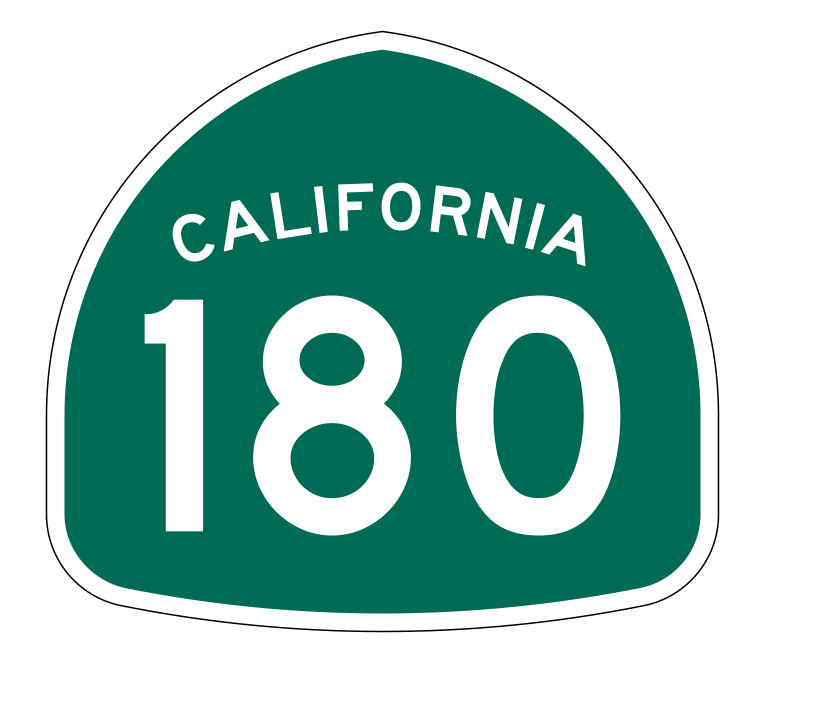 California State Route 180 Sticker Decal R1248 Highway Sign - Winter Park Products