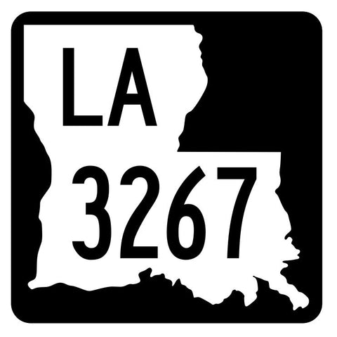 Louisiana State Highway 3267 Sticker Decal R6587 Highway Route Sign