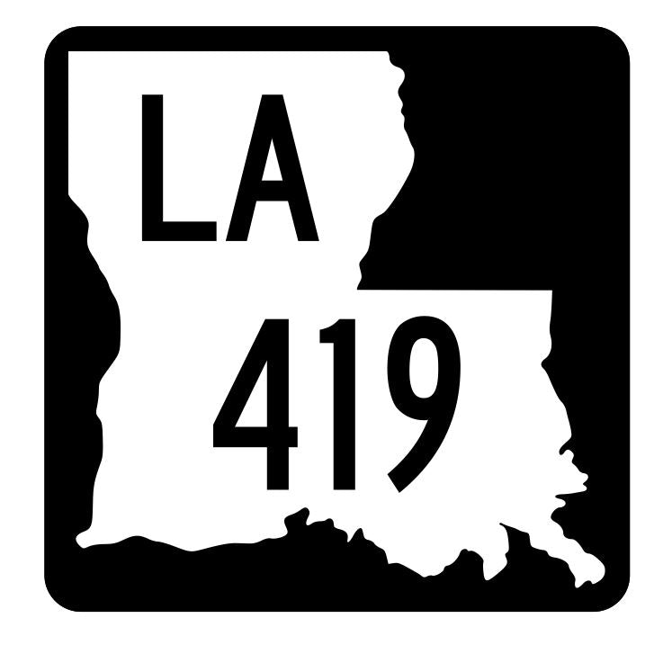 Louisiana State Highway 419 Sticker Decal R5950 Highway Route Sign