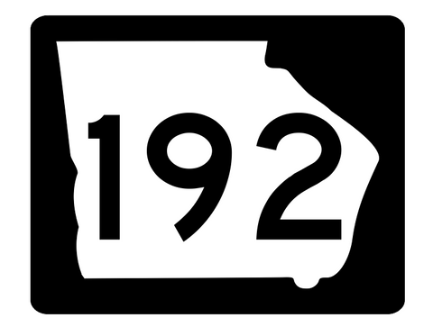 Georgia State Route 192 Sticker R3858 Highway Sign