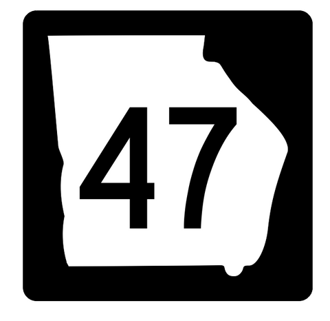 Georgia State Route 47 Sticker R3594 Highway Sign