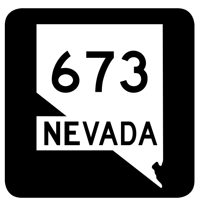 Nevada State Route 673 Sticker R3123 Highway Sign Road Sign