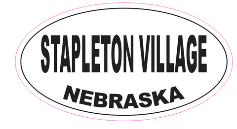 Staplehurst Village Nebraska Oval Bumper Sticker D7055 Euro Oval