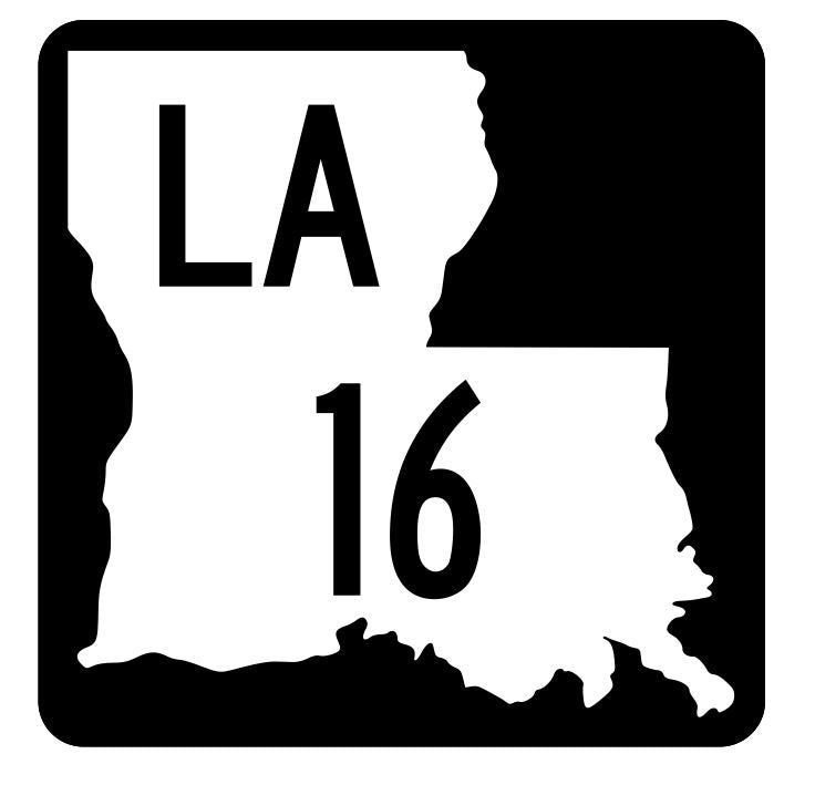 Louisiana State Highway 16 Sticker Decal R5743 Highway Route Sign