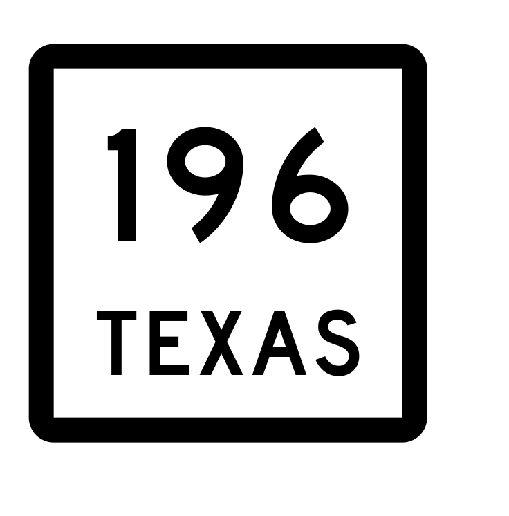 Texas State Highway 196 Sticker Decal R2493 Highway Sign
