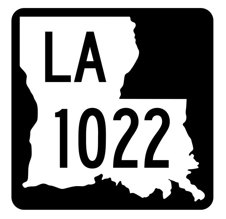 Louisiana State Highway 1022 Sticker Decal R6282 Highway Route Sign