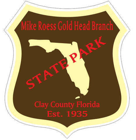 Mike Roess Gold Head Branch Florida State Park Sticker R6764