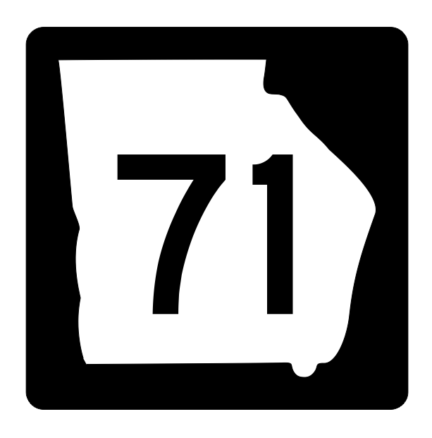 Georgia State Route 71 Sticker R3617 Highway Sign