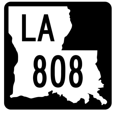 Louisiana State Highway 808 Sticker Decal R6113 Highway Route Sign