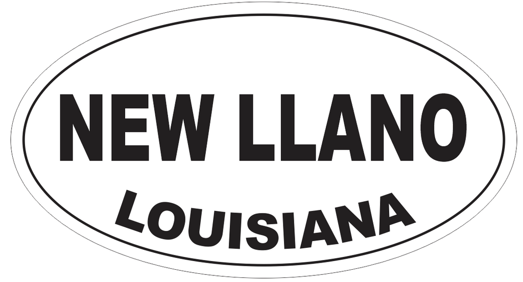 New Llano Louisiana Oval Bumper Sticker or Helmet Sticker D4062