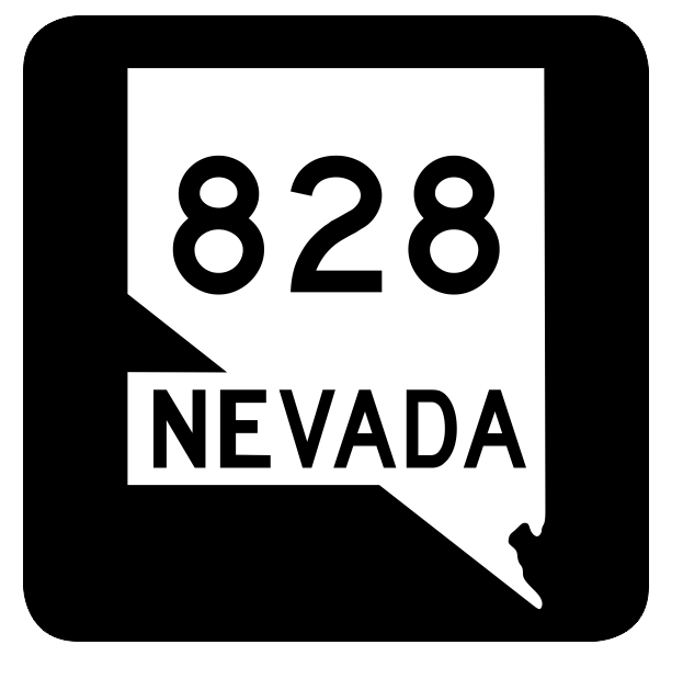 Nevada State Route 828 Sticker R3156 Highway Sign Road Sign