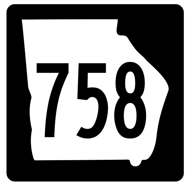 Georgia State Route 758 Sticker R4077 Highway Sign Road Sign Decal