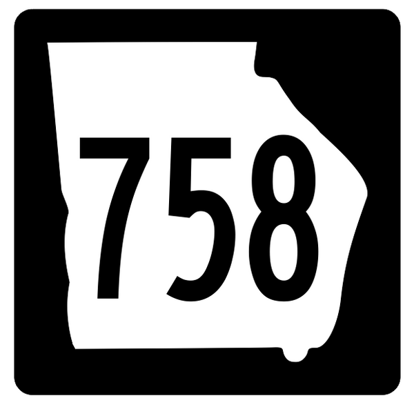 Georgia State Route 758 Sticker R4077 Highway Sign Road Sign Decal ...