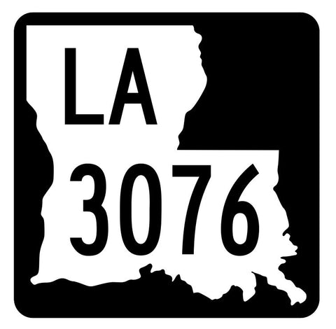 Louisiana State Highway 3076 Sticker Decal R6506 Highway Route Sign