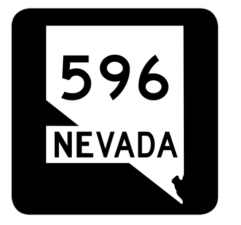 Nevada State Route 596 Sticker R3102 Highway Sign Road Sign