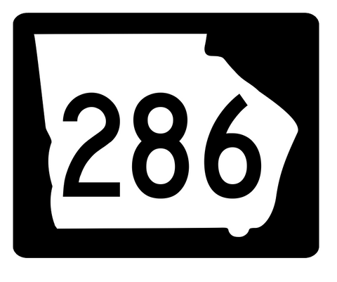 Georgia State Route 286 Sticker R3950 Highway Sign