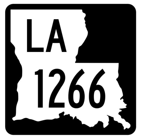 Louisiana State Highway 1266 Sticker Decal R6485 Highway Route Sign