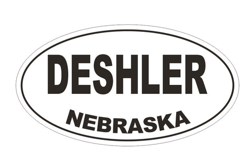 Deshler Nebraska Oval Bumper Sticker or Helmet Oval D5023 Oval