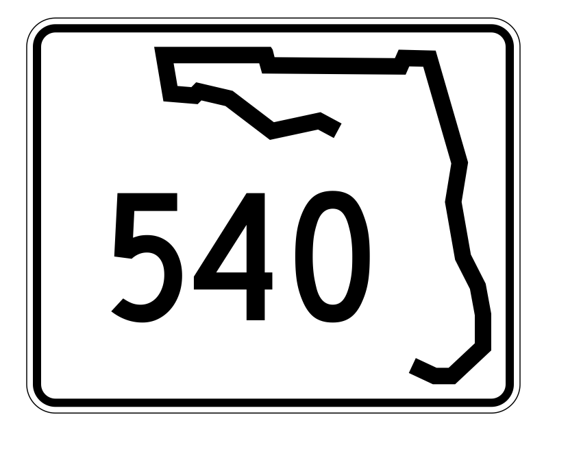 Florida State Road 540 Sticker Decal R1609 Highway Sign - Winter Park Products