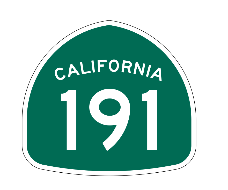 California State Route 191 Sticker Decal R1256 Highway Sign - Winter Park Products