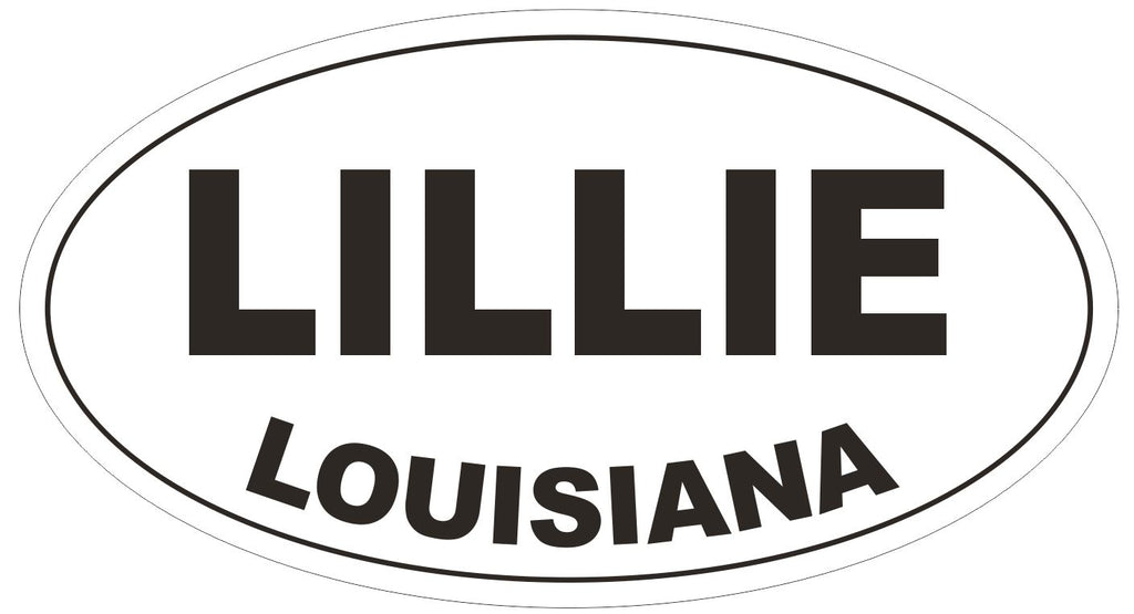 Lillie Louisiana Oval Bumper Sticker or Helmet Sticker D3845