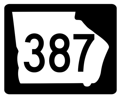 Georgia State Route 387 Sticker R4047 Highway Sign Road Sign Decal