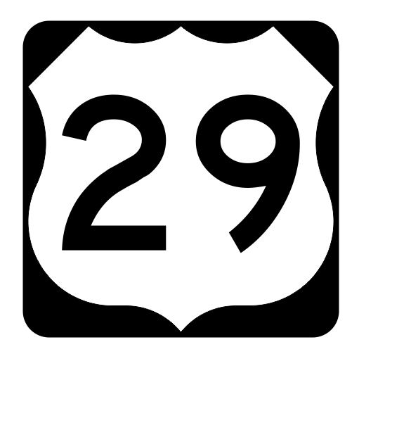 US Route 29 Sticker R1896 Highway Sign Road Sign - Winter Park Products