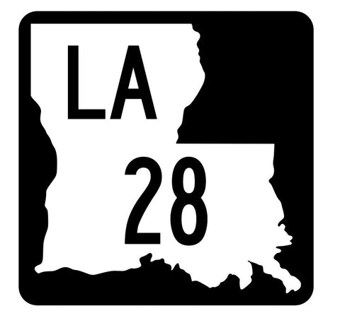 Louisiana State Highway 28 Sticker Decal R5755 Highway Route Sign