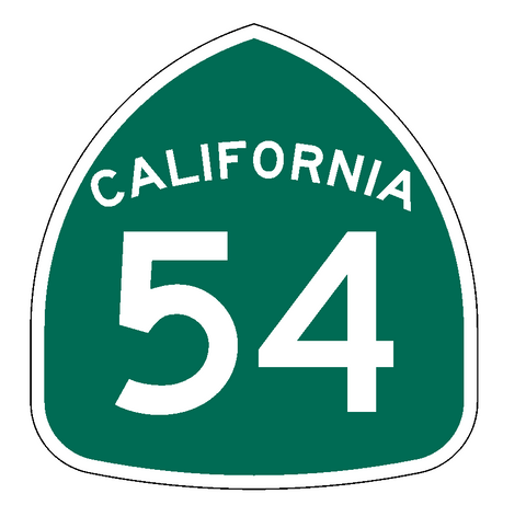 California State Route 54 Sticker Decal R1007 Highway Sign Road Sign - Winter Park Products