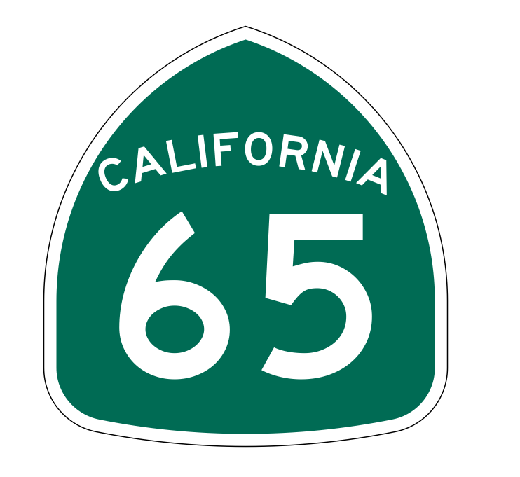 California State Route 65 Sticker Decal R1159 Highway Sign - Winter Park Products