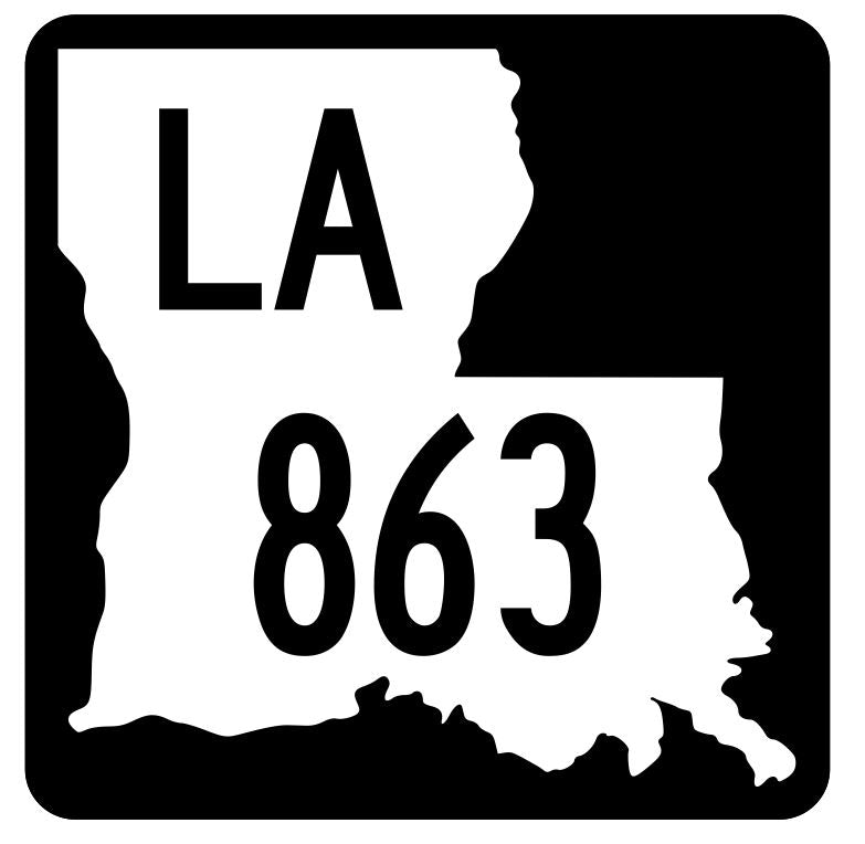 Louisiana State Highway 863 Sticker Decal R6157 Highway Route Sign