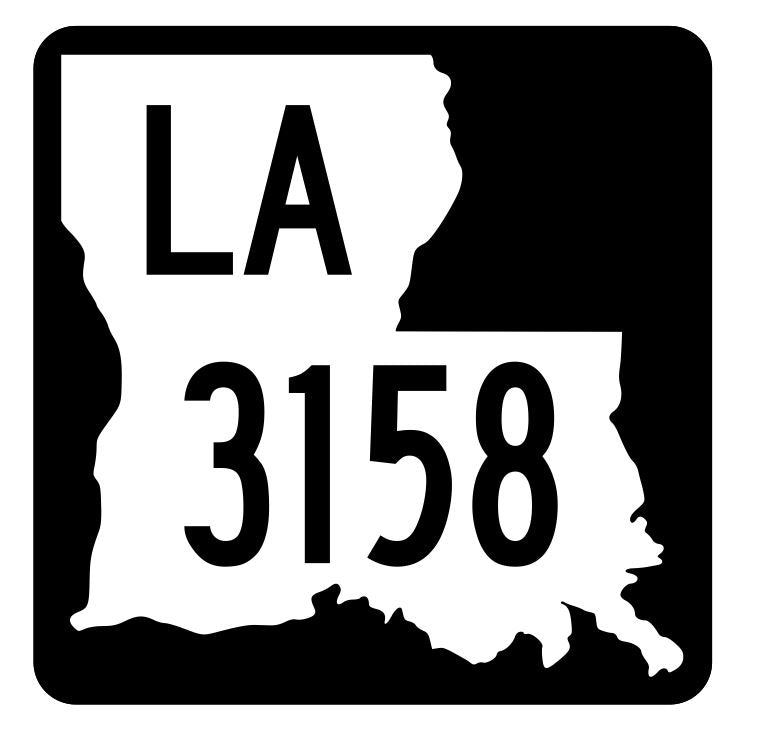 Louisiana State Highway 3158 Sticker Decal R6538 Highway Route Sign