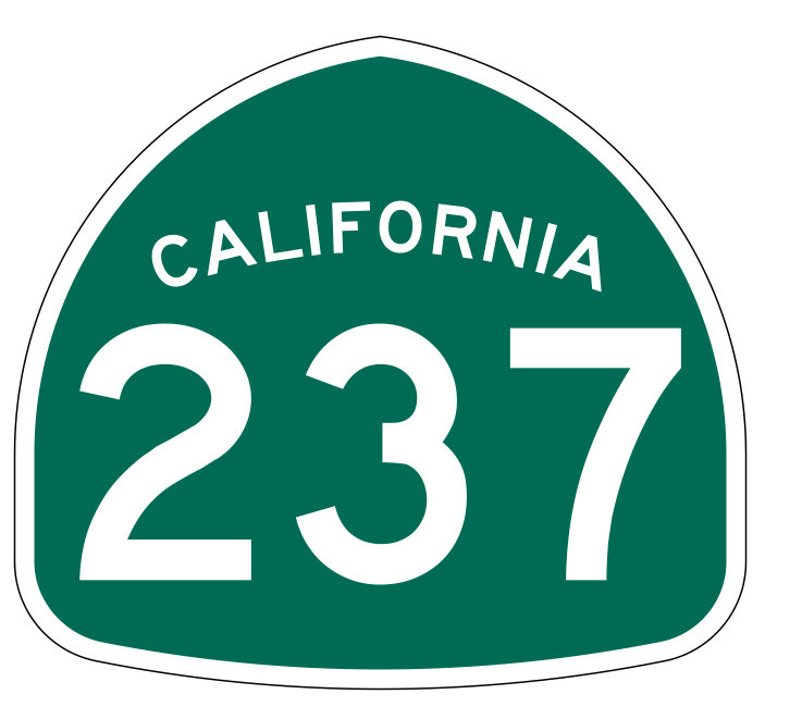 California State Route 237 Sticker Decal R1293 Highway Sign - Winter Park Products