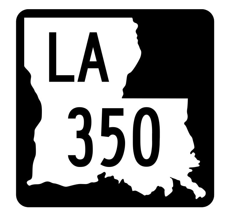 Louisiana State Highway 350 Sticker Decal R5921 Highway Route Sign