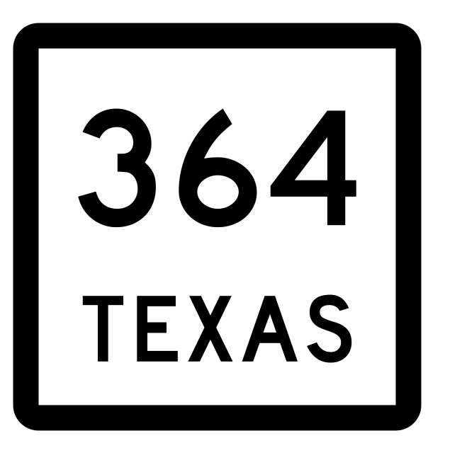 Texas State Highway 364 Sticker Decal R2659 Highway Sign