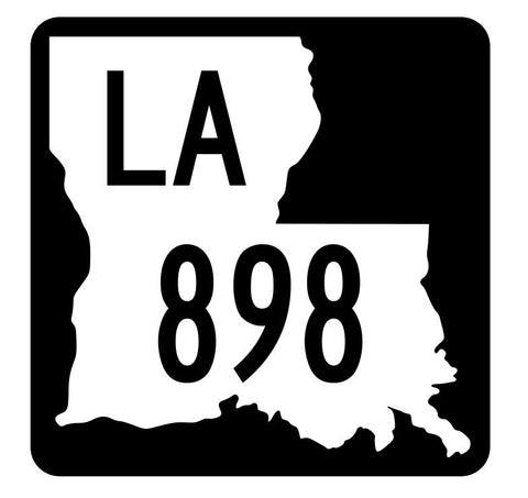 Louisiana State Highway 898 Sticker Decal R6182 Highway Route Sign