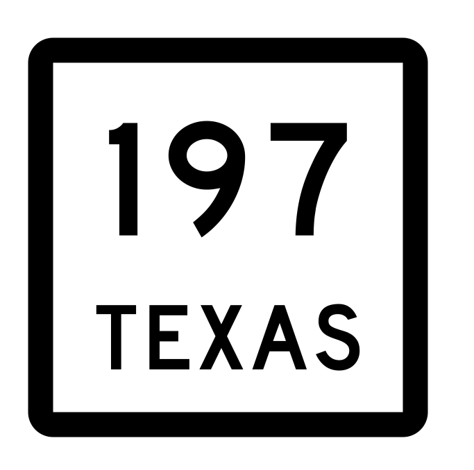 Texas State Highway 197 Sticker Decal R2494 Highway Sign