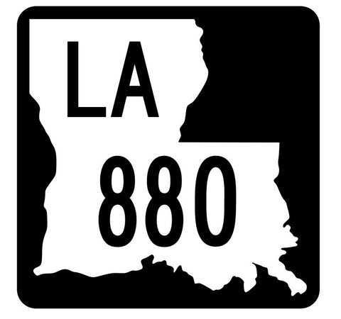 Louisiana State Highway 880 Sticker Decal R6173 Highway Route Sign