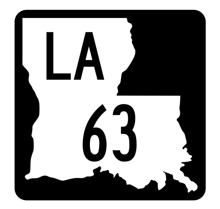 Louisiana State Highway 63 Sticker Decal R5785 Highway Route Sign