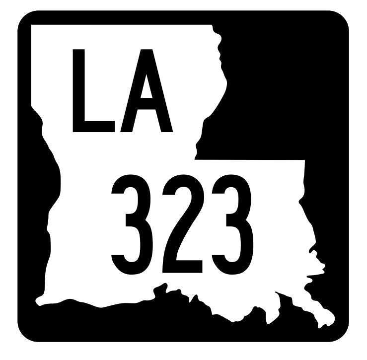 Louisiana State Highway 323 Sticker Decal R5913 Highway Route Sign