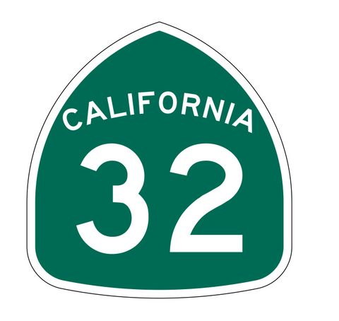 California State Route 32 Sticker Decal R1136 Highway Sign - Winter Park Products