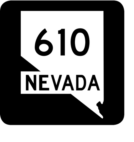 Nevada State Route 610 Sticker R3109 Highway Sign Road Sign