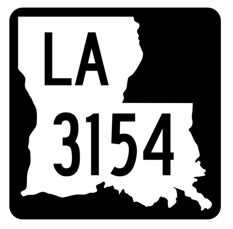 Louisiana State Highway 3154 Sticker Decal R6535 Highway Route Sign