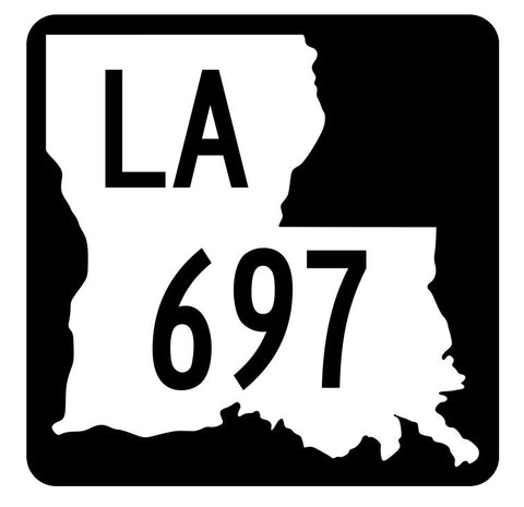 Louisiana State Highway 697 Sticker Decal R6058 Highway Route Sign