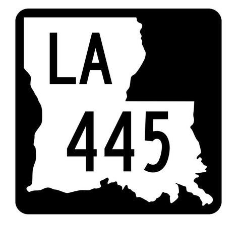 Louisiana State Highway 445 Sticker Decal R5968 Highway Route Sign