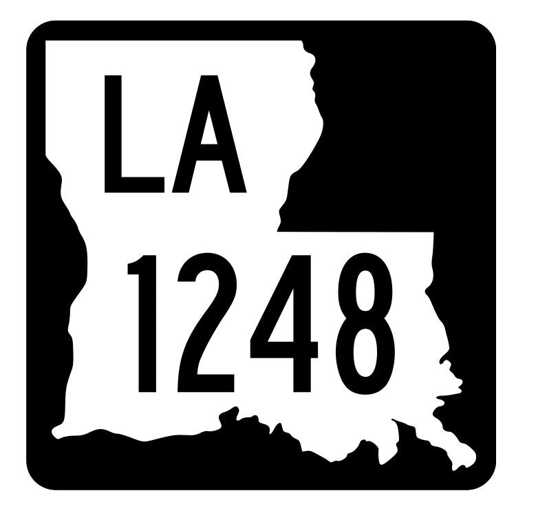 Louisiana State Highway 1248 Sticker Decal R6468 Highway Route Sign