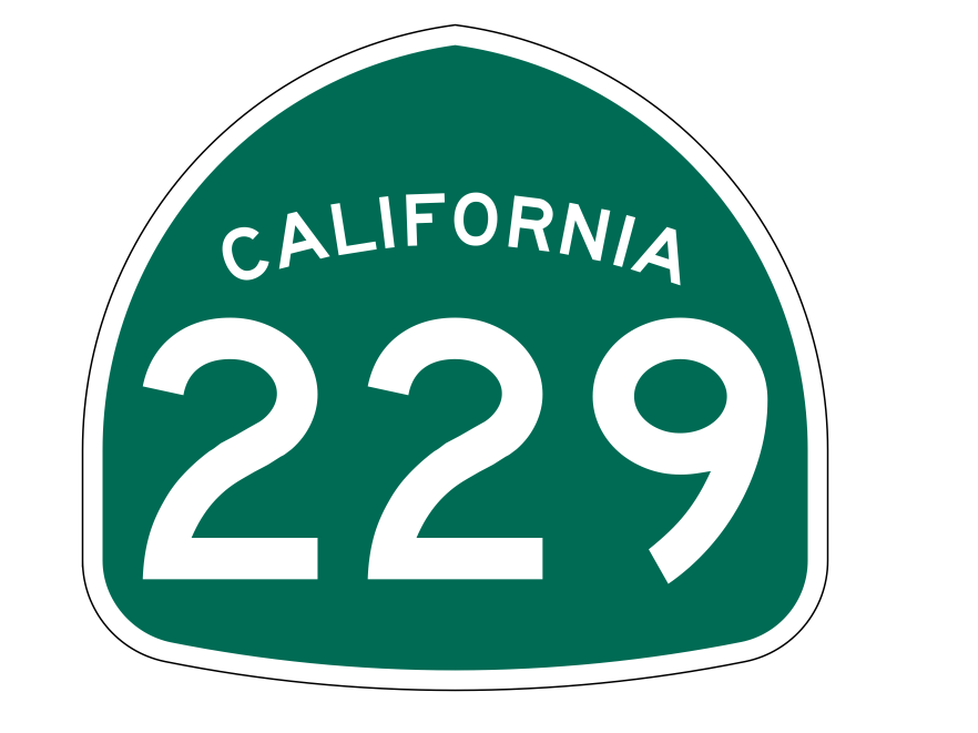 California State Route 229 Sticker Decal R1284 Highway Sign - Winter Park Products